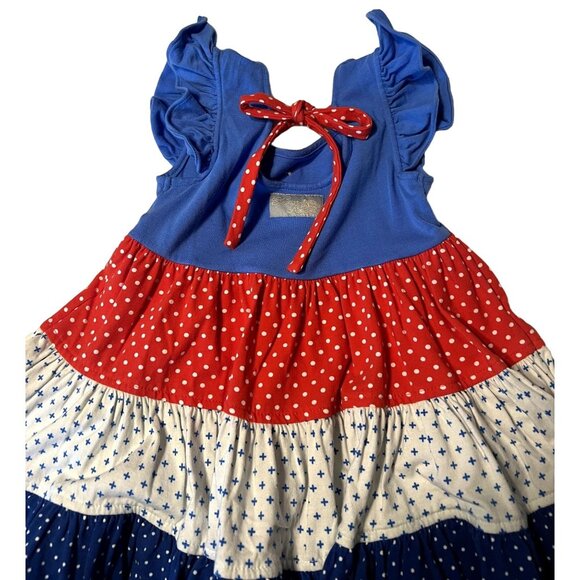 Eleanor Rose Britney Dress Patriotic Girls Size 3 4 Excellent Very gently used c - Picture 7 of 7